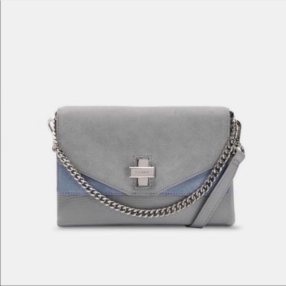 🎀NWT🎀Ted Baker Chic Twist Lock Convertible Purse : Lite Grey - Picture 7 of 11